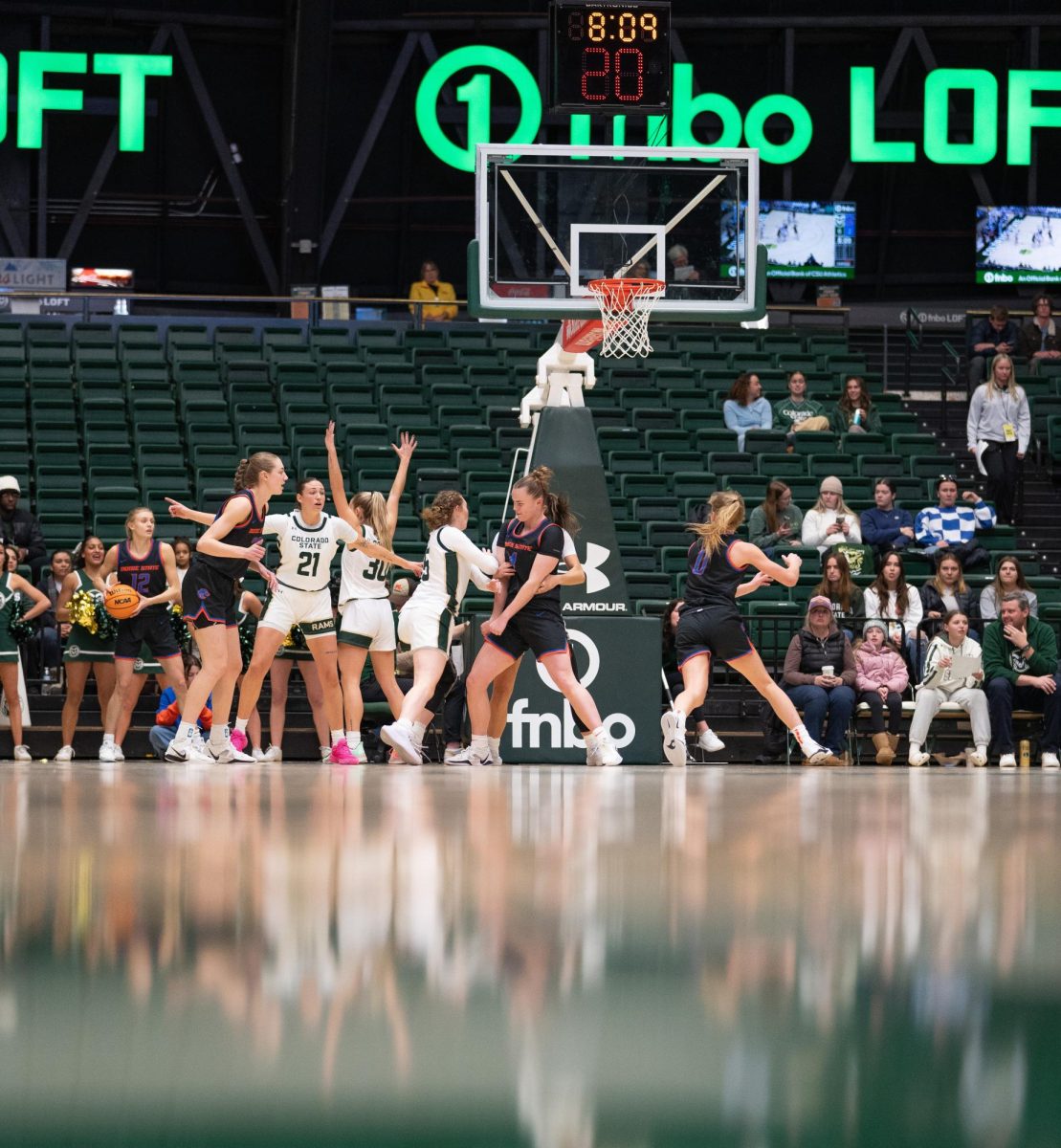 The Colorado State University Women's Basketball Team took on Boise State University on Tuesday, 1/21. CSU won the game with an end score of 79-70.