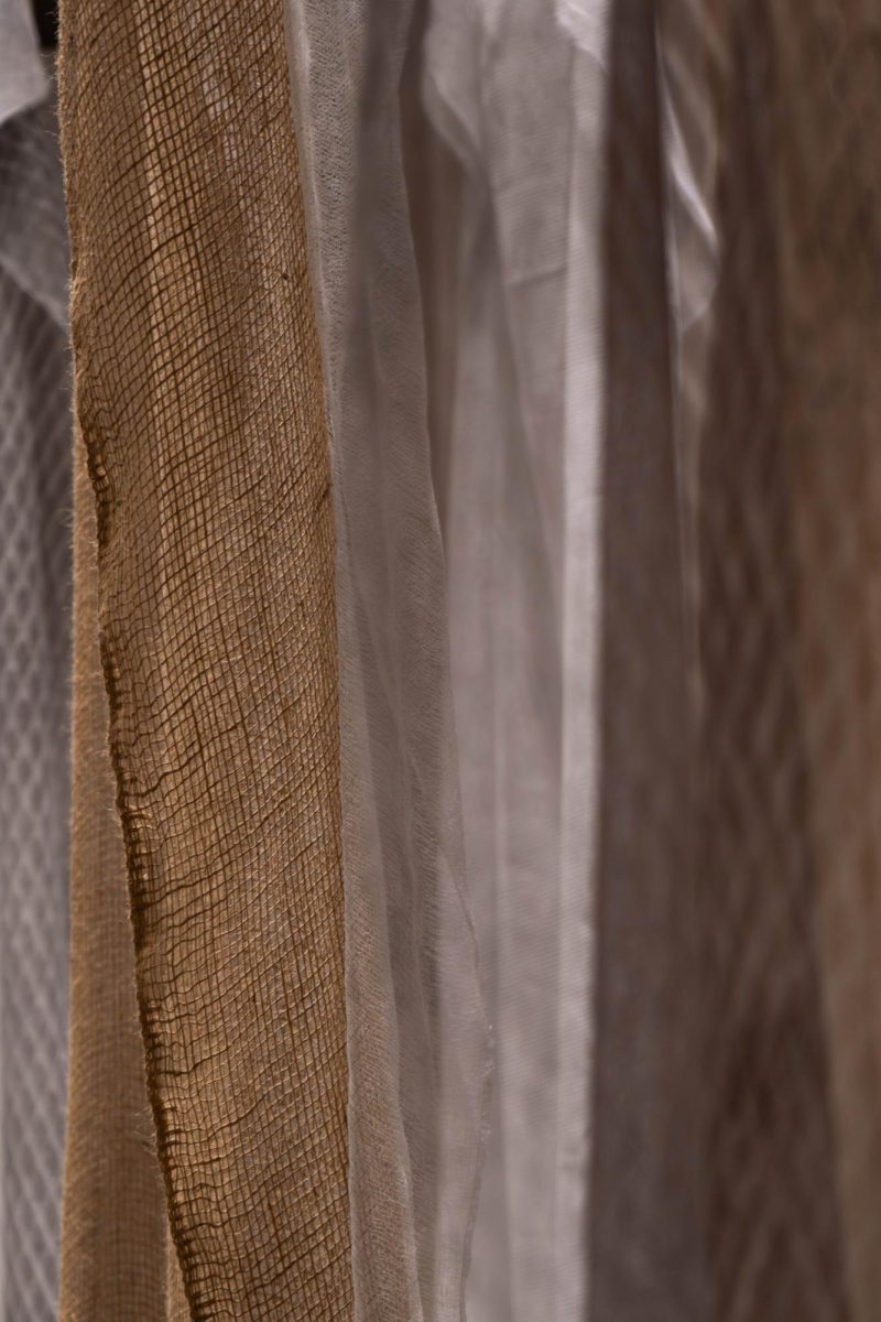 A close up of interwoven fabrics