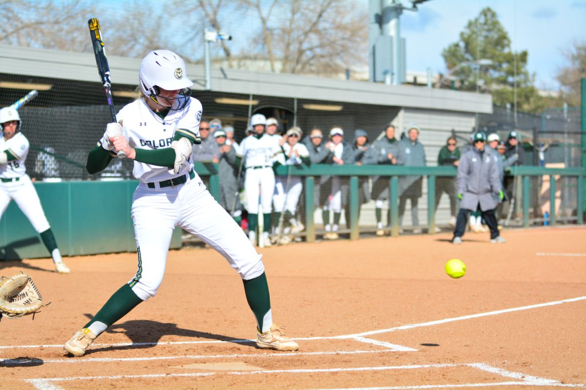 Brooke Bohlender getting ready to hit the ball March 15. Brooke was also the pitcher against UNLV