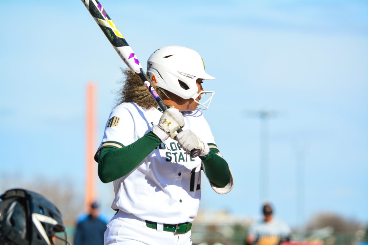 Jailey Wilson getting ready to bat against UNLV. March 15. Jailey and her teammates played a good game against UNLV.