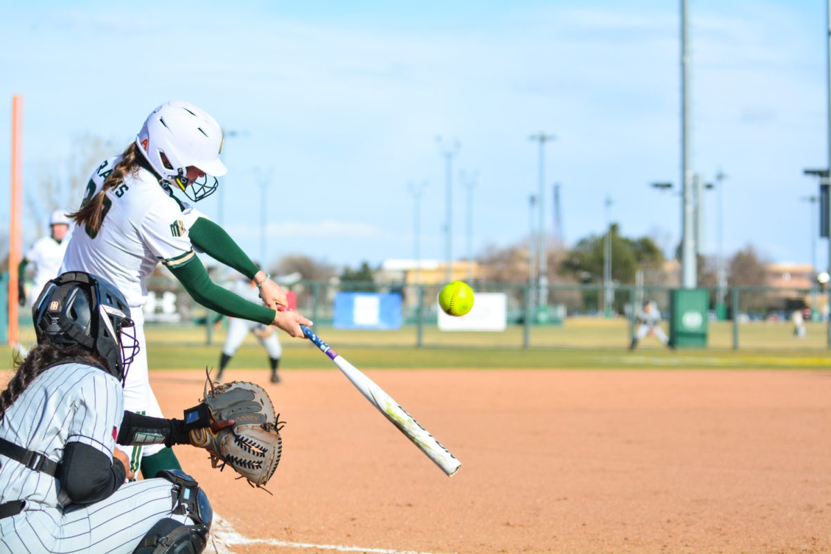 Jordan West batting against UNLV March 15. Jordan and her teammates played a good game against UNLV.