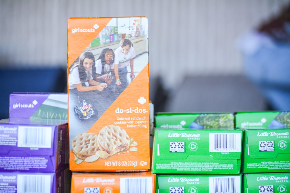 Image of Girl Scout Cookie boxes.