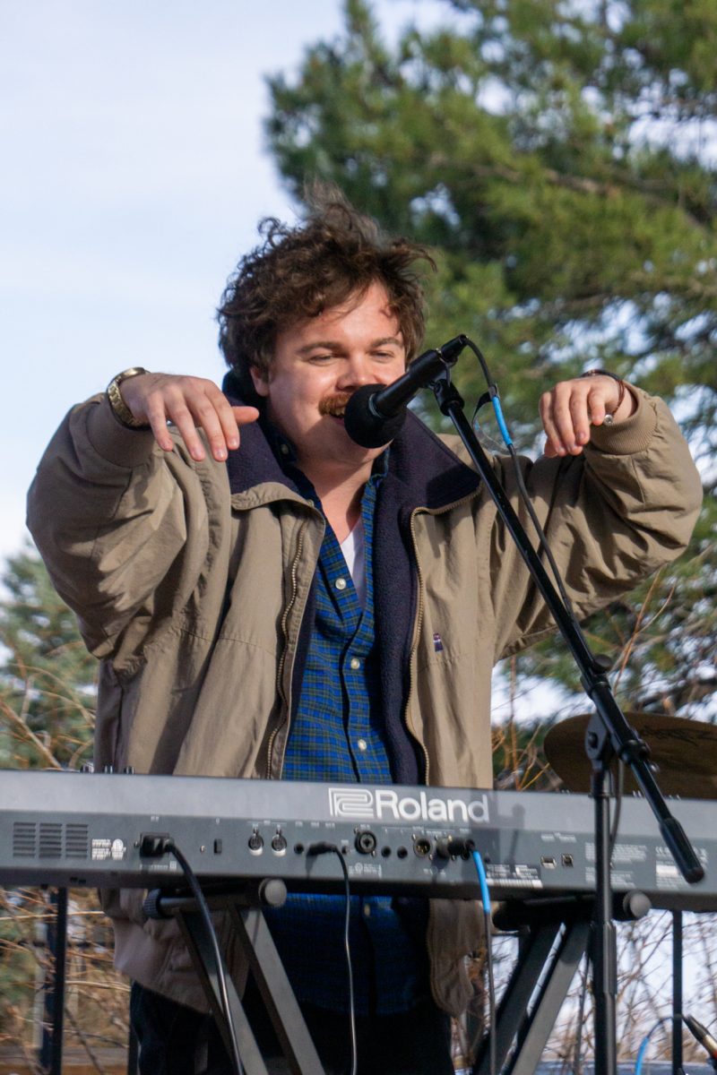 Ronan Andrews of Fresh Fruit! sings and plays keyboard during the FoCoMX Kick Off Party at Odell Brewing Company March 14.