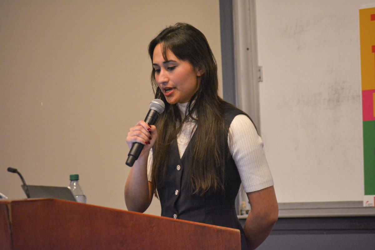 A speaker named Chloe Cole speaking about anti-trans March 27. "Our sports divisions being violated and even corporate America has quickly realized that these woke messages and these practices have irreversibly burned their branding" Chloe Cole said "People want nothing to do with it anymore."