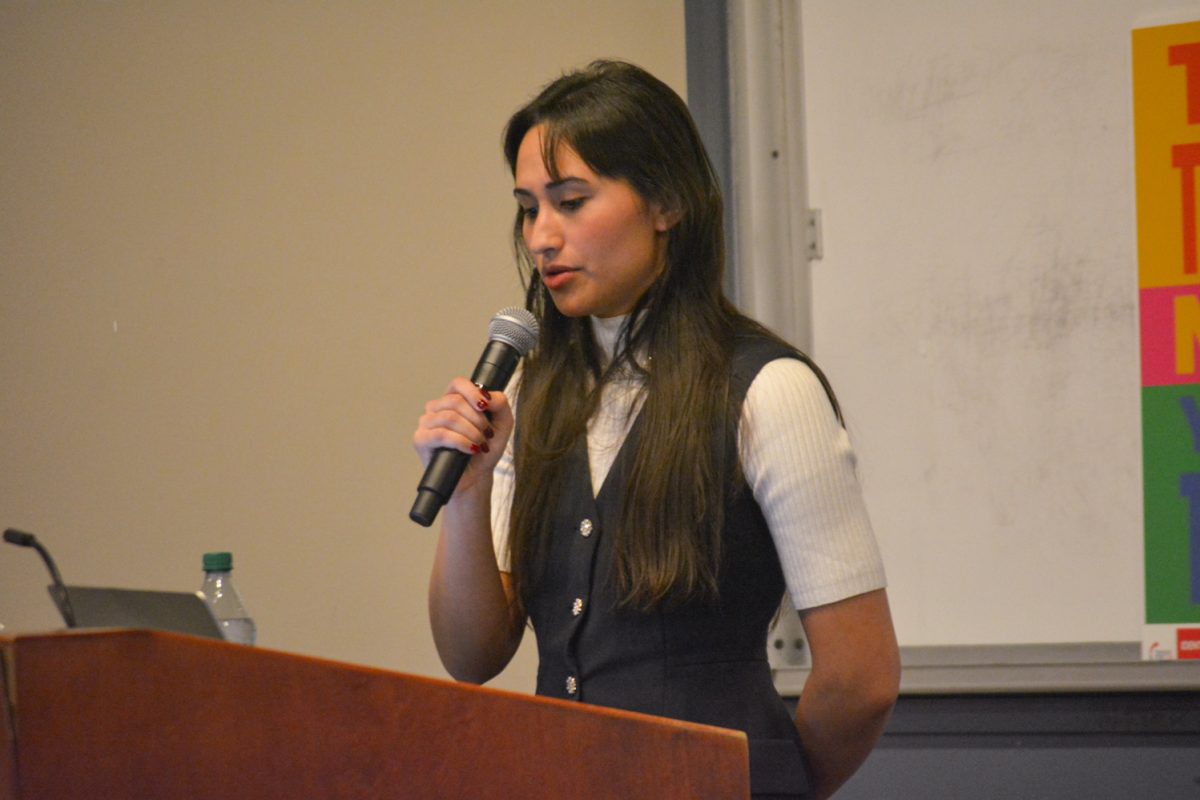 An anti-trans speaker, Chloe Cole spoke about her views at Colorado State Universitys campus March 27. "What do you think is going to happen to all these employees who have been laid off from the federal government, or these college seniors and these grad school students have spent an entire half decade getting their gender studies degrees?" Chloe Cole asked "They will just become grovery checkers at the local whole foods."