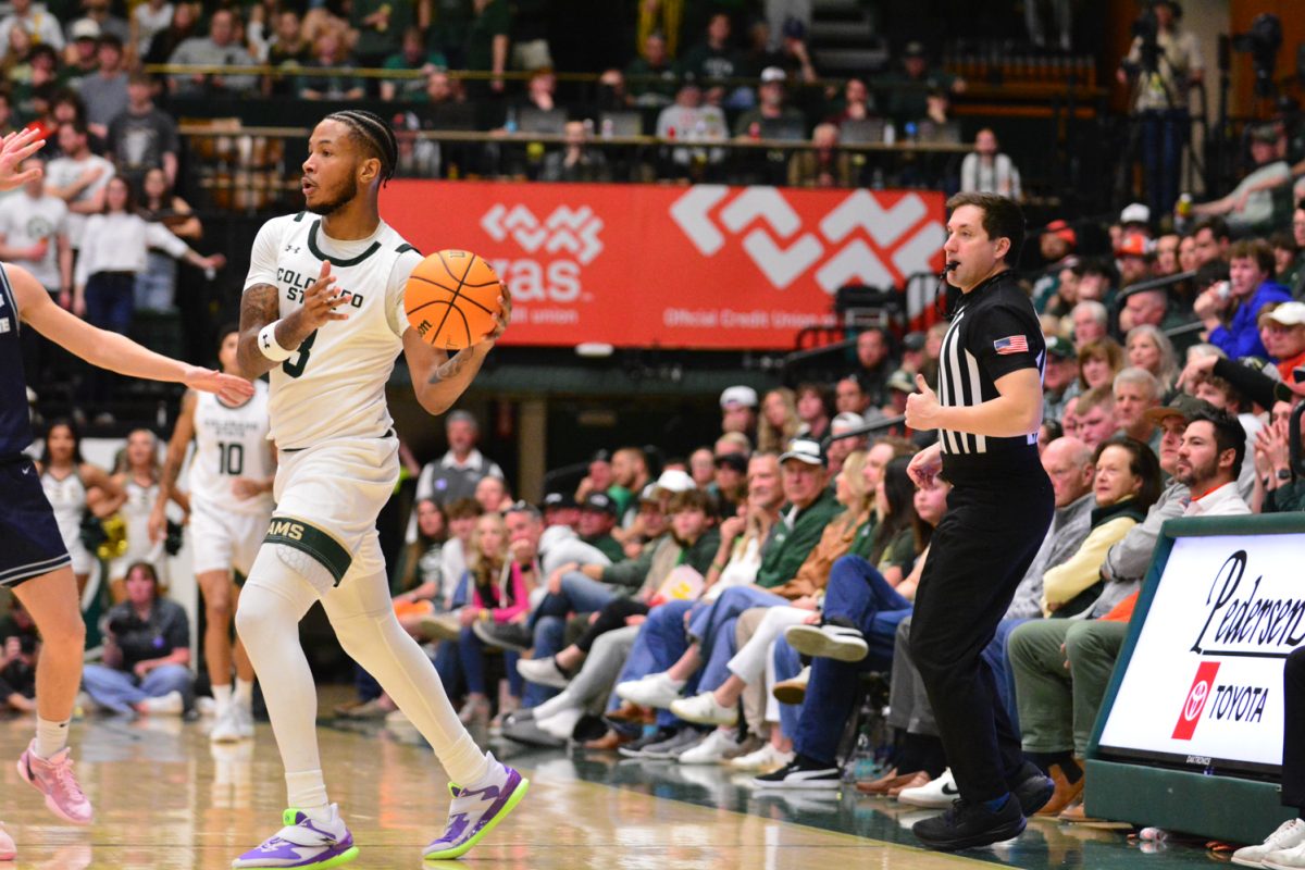 Jalen Crocker-Jackson throwing the  ball to his teammates March 1. Jalen and his teammates defeated Utah State with a score of 93-66.