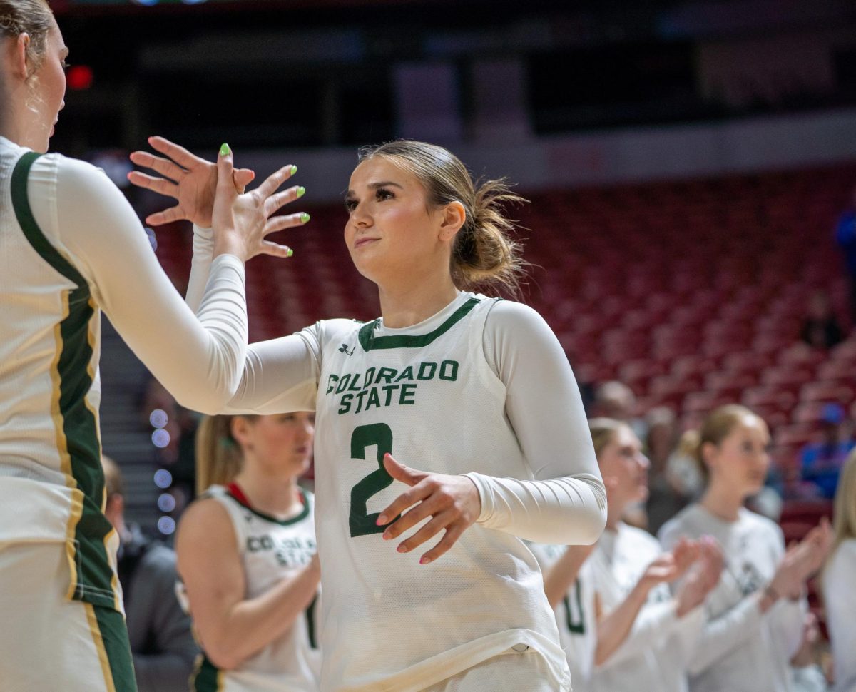 Brooke Carlson (2) gets ready to start the game versus Fresno State in the Quarterfinals on March 10. 