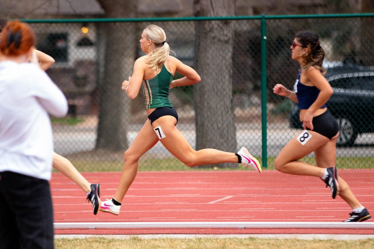 Ana Wehrenberg competes at the Jack Christiansen Invitational at Colorado State University in Fort Collins Colorado on March 29. Photo taken by Erica Pickering.