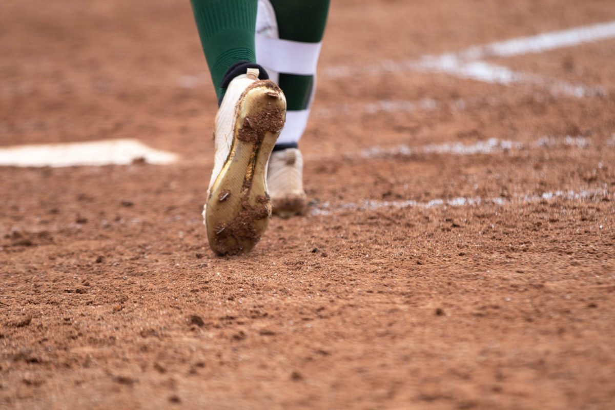 Colorado State University cleats ready to run during game against University of Montana on March 30 at Rams Field in Fort Collins Colorado. Rams win 9-1 runs. Photo taken by Erica Pickering.