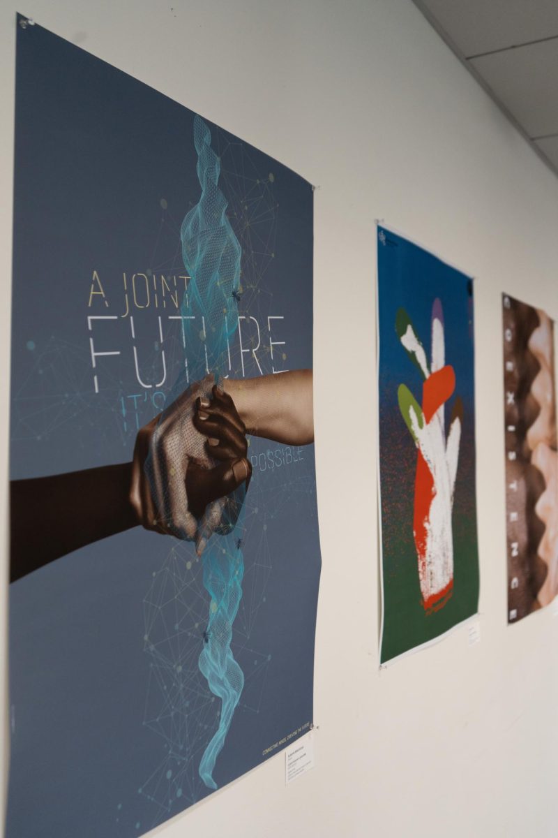 The "CommUNITY: Posters of Peace and Shared Horizons" exhibit is on display on the Morgan Library first floor in between its two wings. Apr 9. 