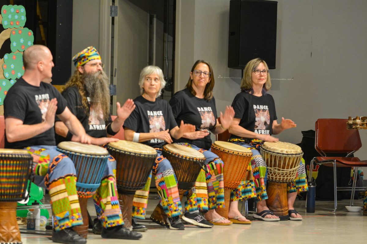 Drummers providing music at the Francophone African Festival April 12. The Francophone African Festival was a cultural event that showcased food,dance and fashion. 
