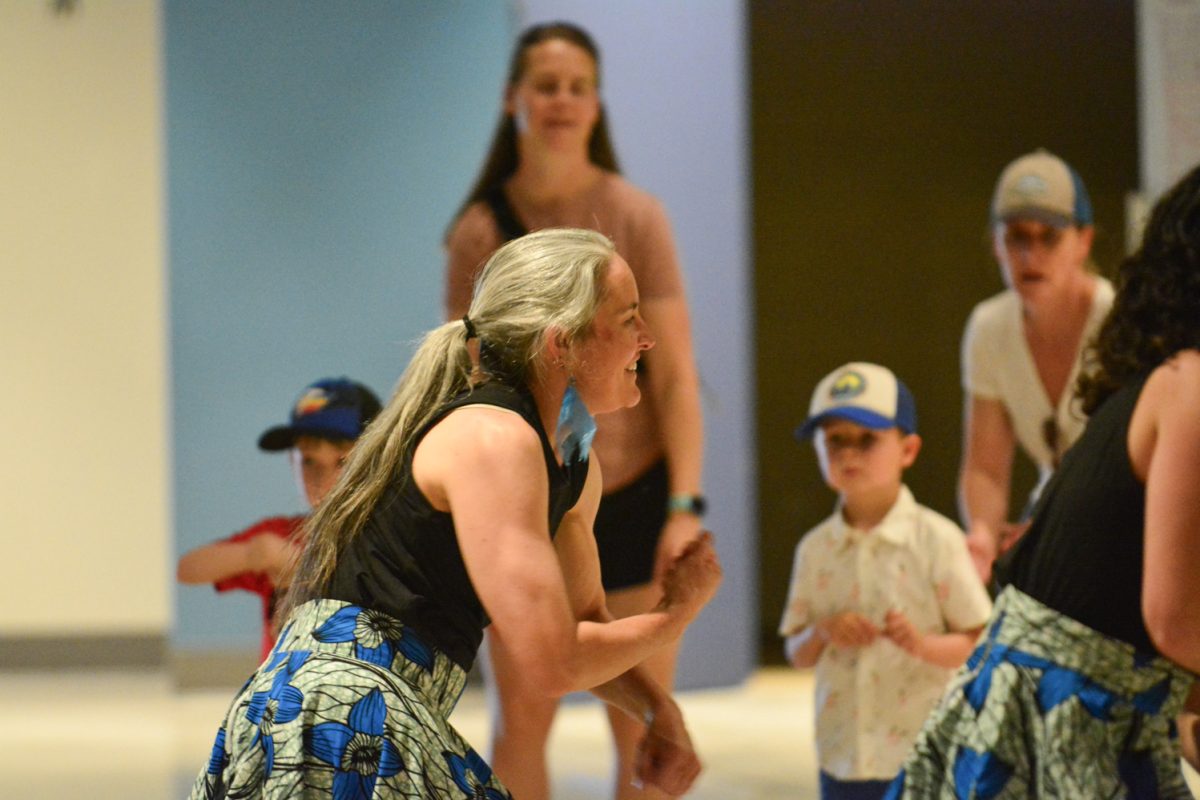The dancer instructors leading the crowd showing new dance moves April 12. These dancers were performing at the Francophone African Festival. 