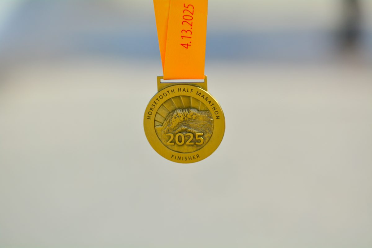 The Horsetooth Half Marathon 2025 Marathon medal April 13. This medal was handed out to every participant. 