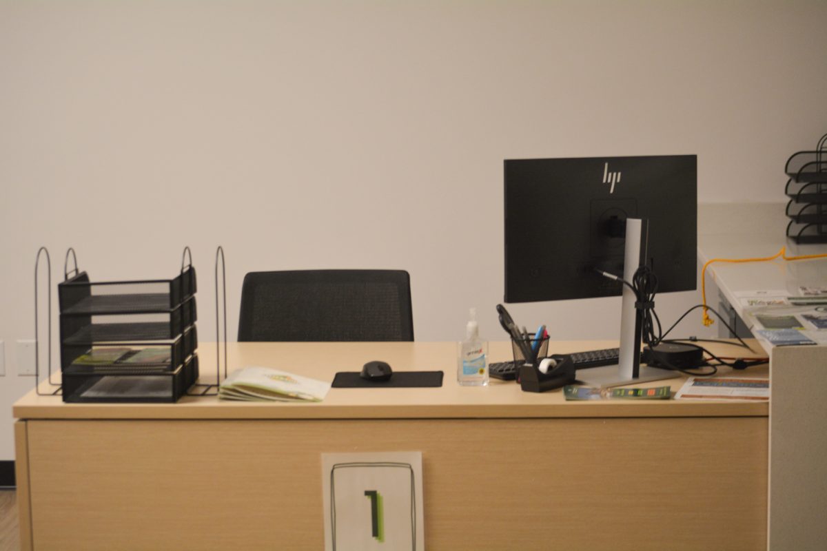 The front desk of the HUB student service center at the Lory Student Center April 21. This room used to be occupied by the Adult Learner and Veteran services.
