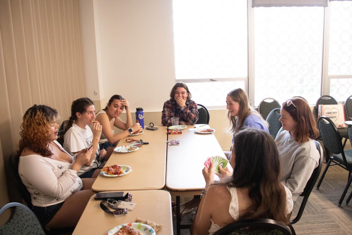 Rams for Rescues meets at the Lory Student Center at Colorado State University April 27. "When you're stressed out with classes, it's nice to volunteer with other people and be around the animals," said Claudia Yerien, Rams for Rescues president.