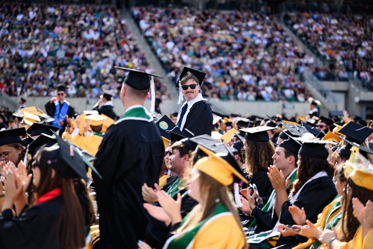 Colorado State University graduates who are military veterans, ROTC or are in active military service stand to be recognized during university commencement in Canvas Stadium May 16.