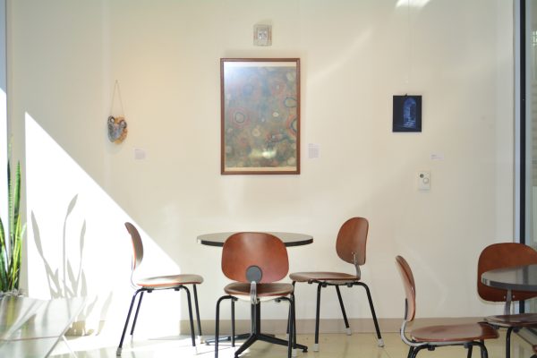 Located in the Lory Student Center's Sideshow Gallery, three art pieces are showcased as part of the "Off The Clock" exhibition Sept. 25.