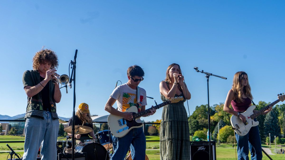 Fort Collins-based band NoKay performs at the Sutherland Community Gardens as part of KCSU's annual Battle of the Bands event Sept. 25. NoKay is an alt-rock ensemble.  
