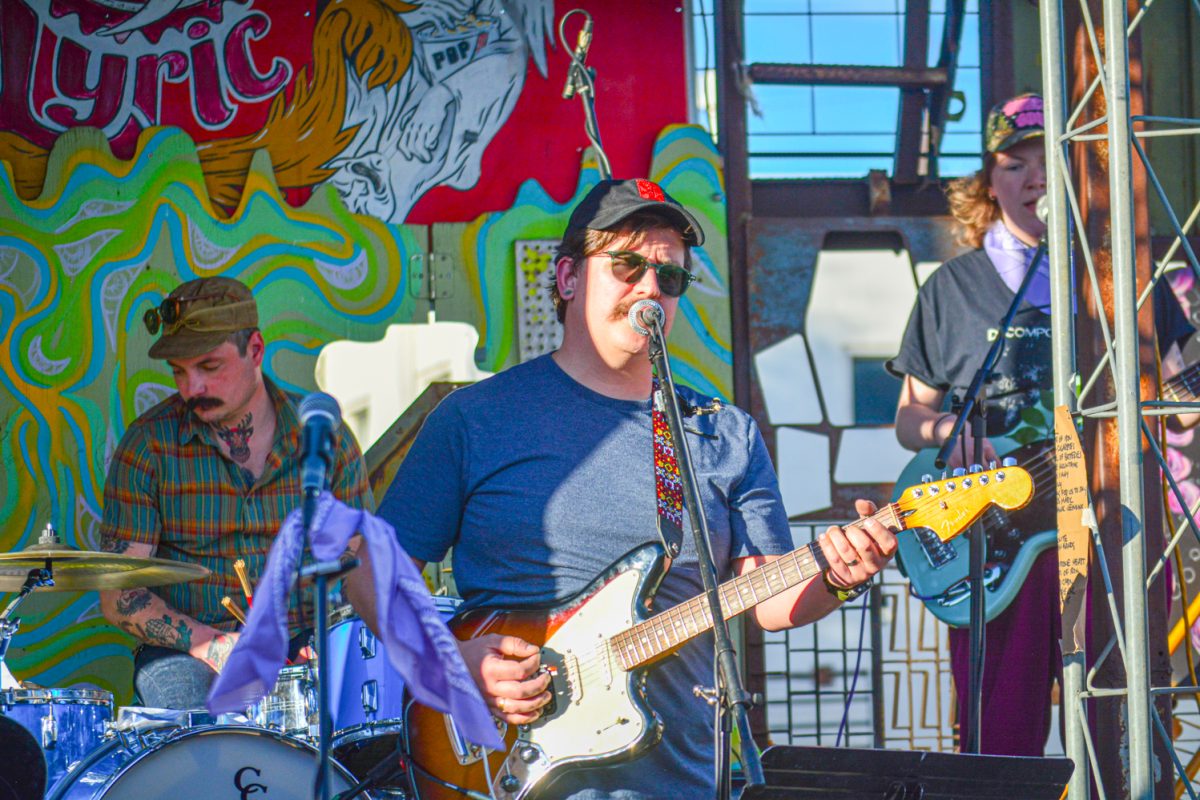 A member of a band that was invited to perform at the Common Ground Festival Oct. 19. This band performed multiple covers and even their original music.