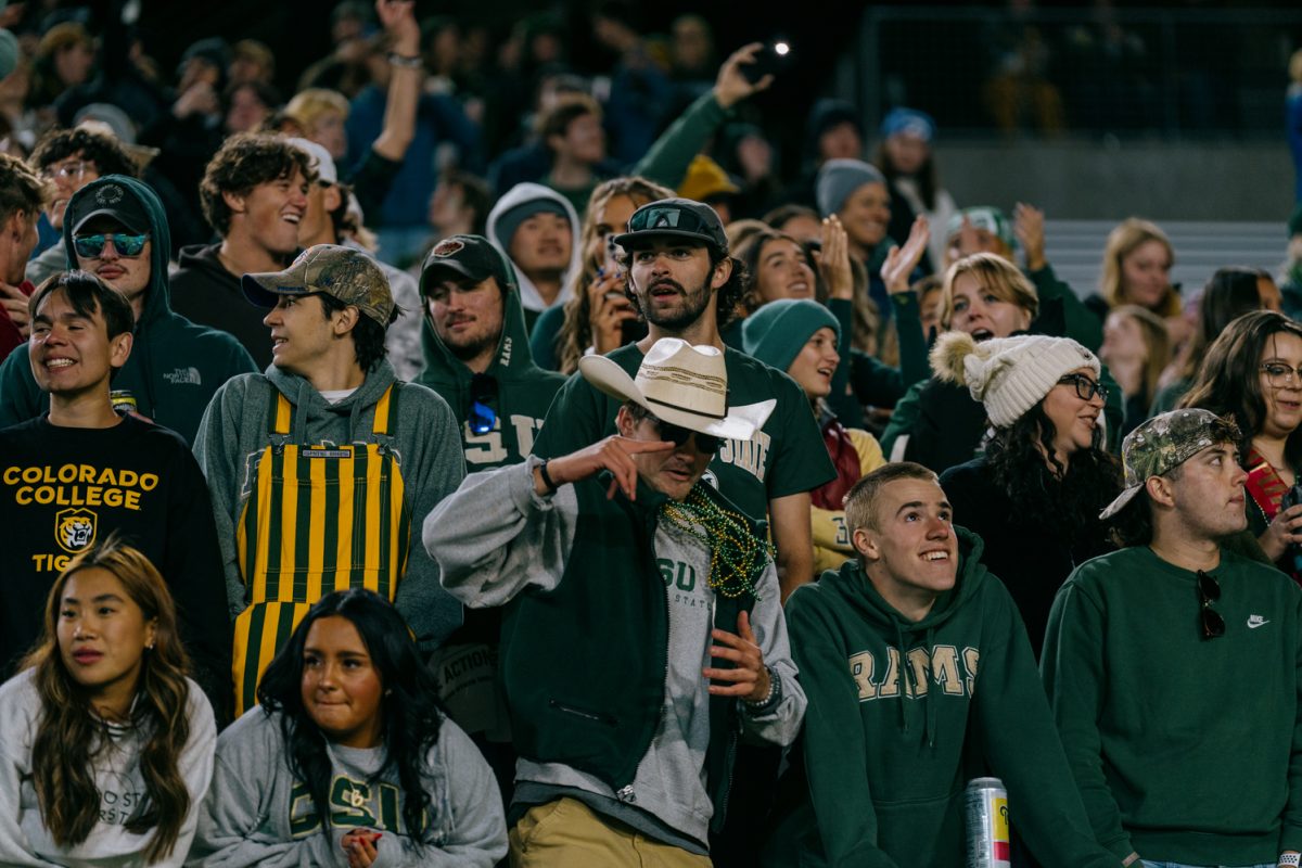 Fans cheer, celebrate, and dance in the stands.