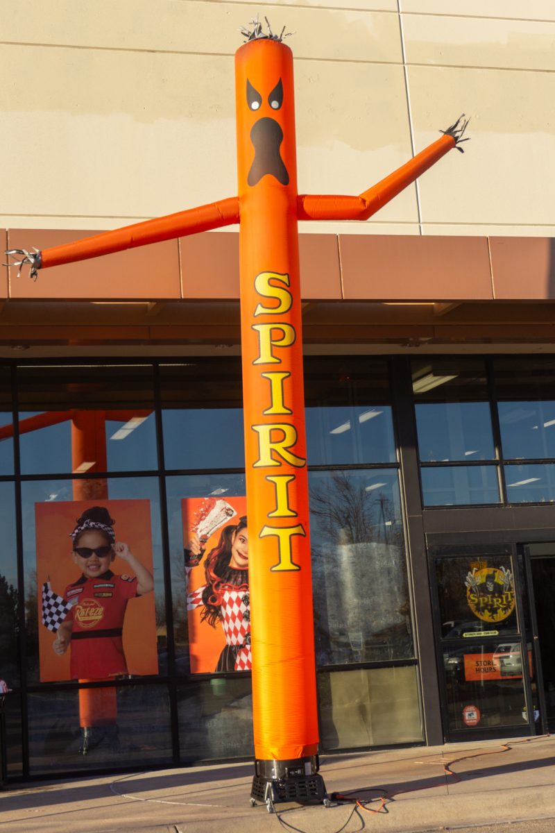 A tube man dances in front of a Spirit Halloween store located at 2216 E Harmony Road in Fort Collins Oct 24. Spirit Halloween is a seasonal chain that's only open during the Halloween Season.