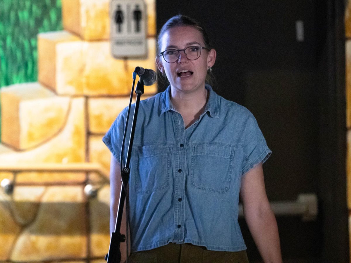 Facilitator speaks during the Ballot Forum even at Avogadro's Number Bar in Fort Collins Colorado, Oct. 15.
