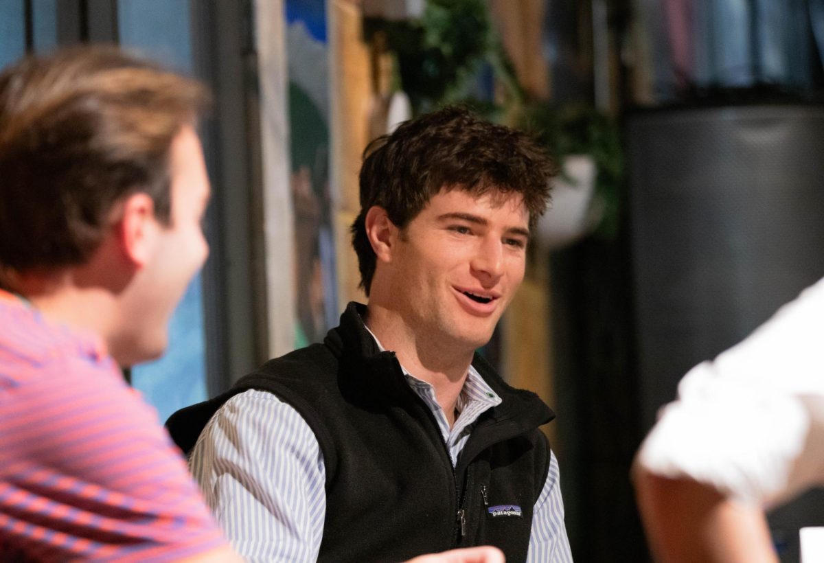 Atendee participates in conversation at the Ballot Forum at Avogadro's Number Bar in Fort Collins Colorado Oct. 15.