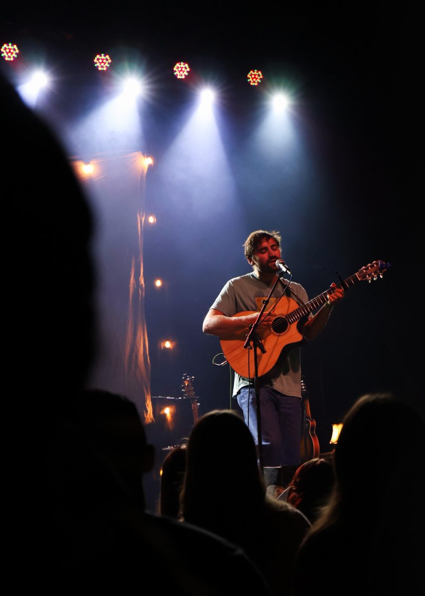 Michael Belazis performs with his band, Oliver Hazard, at the Aggie Theatre, Oct. 9. “It was absolutely amazing, I loved it so much," said Aleah Knight, an audience member. 