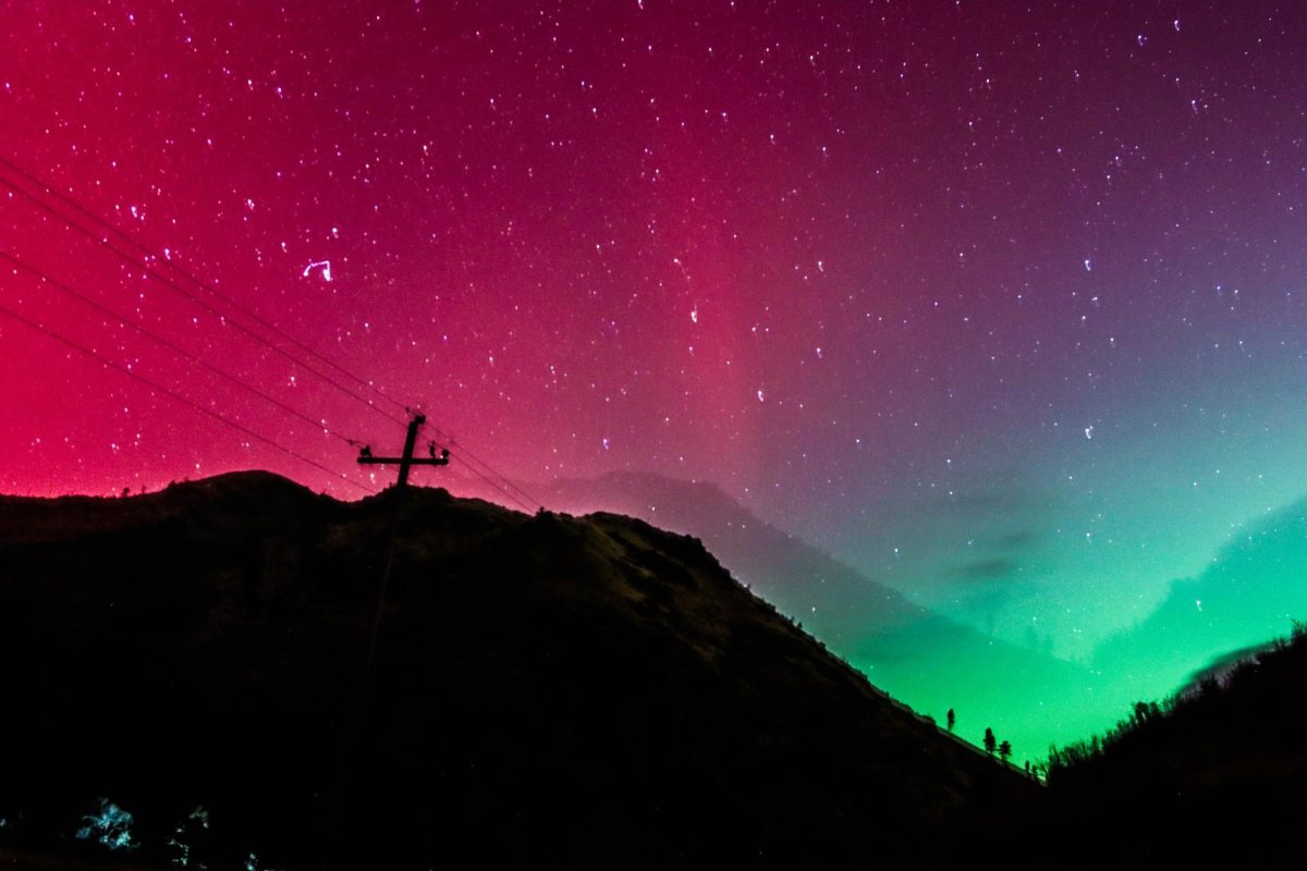 The Northern Lights illuminate the sky above the Poudre Canyon around Picnic Rock Nov. 11. Fort Collins residents spent the evening outdoors capturing long-exposure photos of the lights, which were not easily visible to the naked eye. The phenomenon happens when atoms in Earth's upper atmosphere collide with electrons released by magnetic storms. 