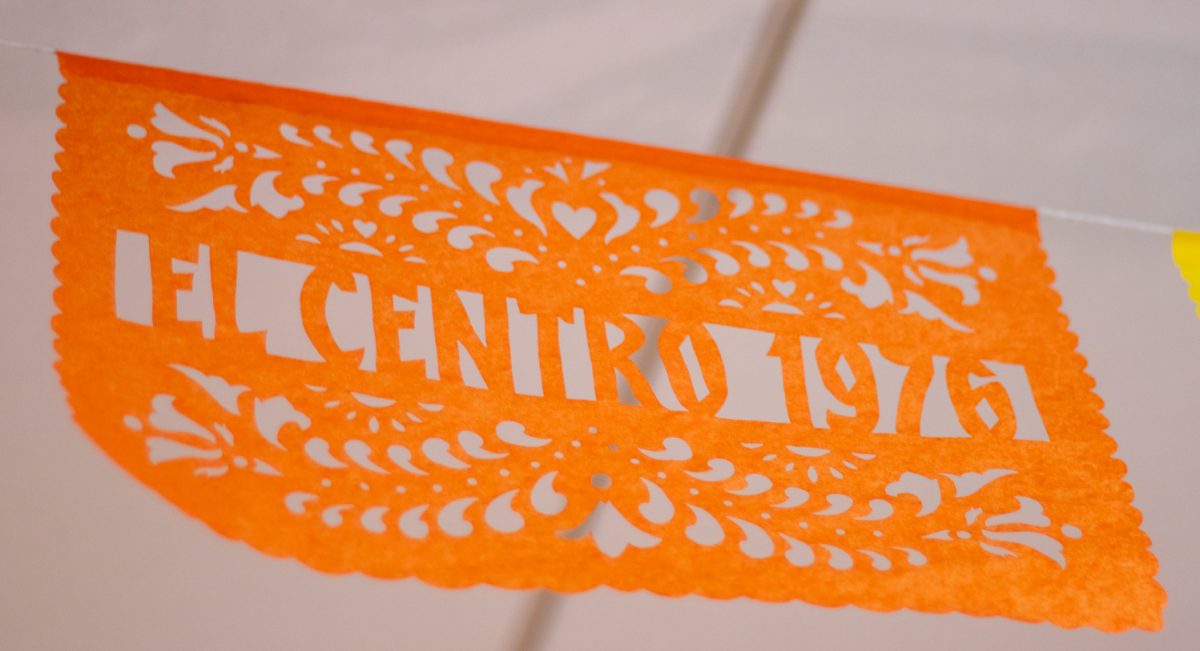 A banner celebrating El Centro's founding date hangs inside the center's office in the Lory Student Center Nov. 3, 2025.