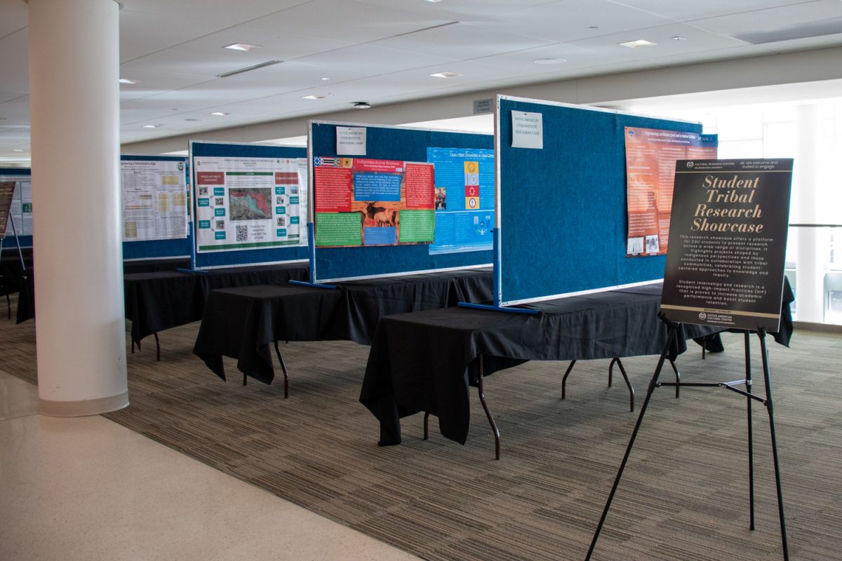Student Research is on display at the American Indian Science and Engineering Society Powwow Nov 1. The Powwow is the 41st in Colorado State University history.