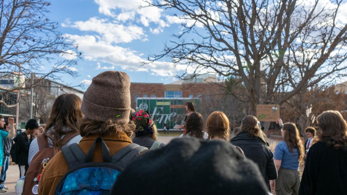 A group of CSU students attend the Student Mass Assembly hosted by The United Front, a collaboration of Students for Justice Palestine, CSU Young Democratic Socialists of America, CSU Students for Emancipation and Social Liberation and The People United CSU and CSU Young Dems. The protest called for revised free speech policies, freedom in Palestine, and resistance from CSU against current federal directives. 