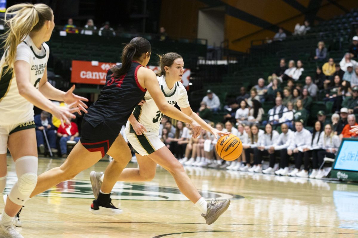 Colorado State University women's basketball guard McKenna Murphy (31) dribbles the ball during CSU's game against Southern Utah University Dec. 7.