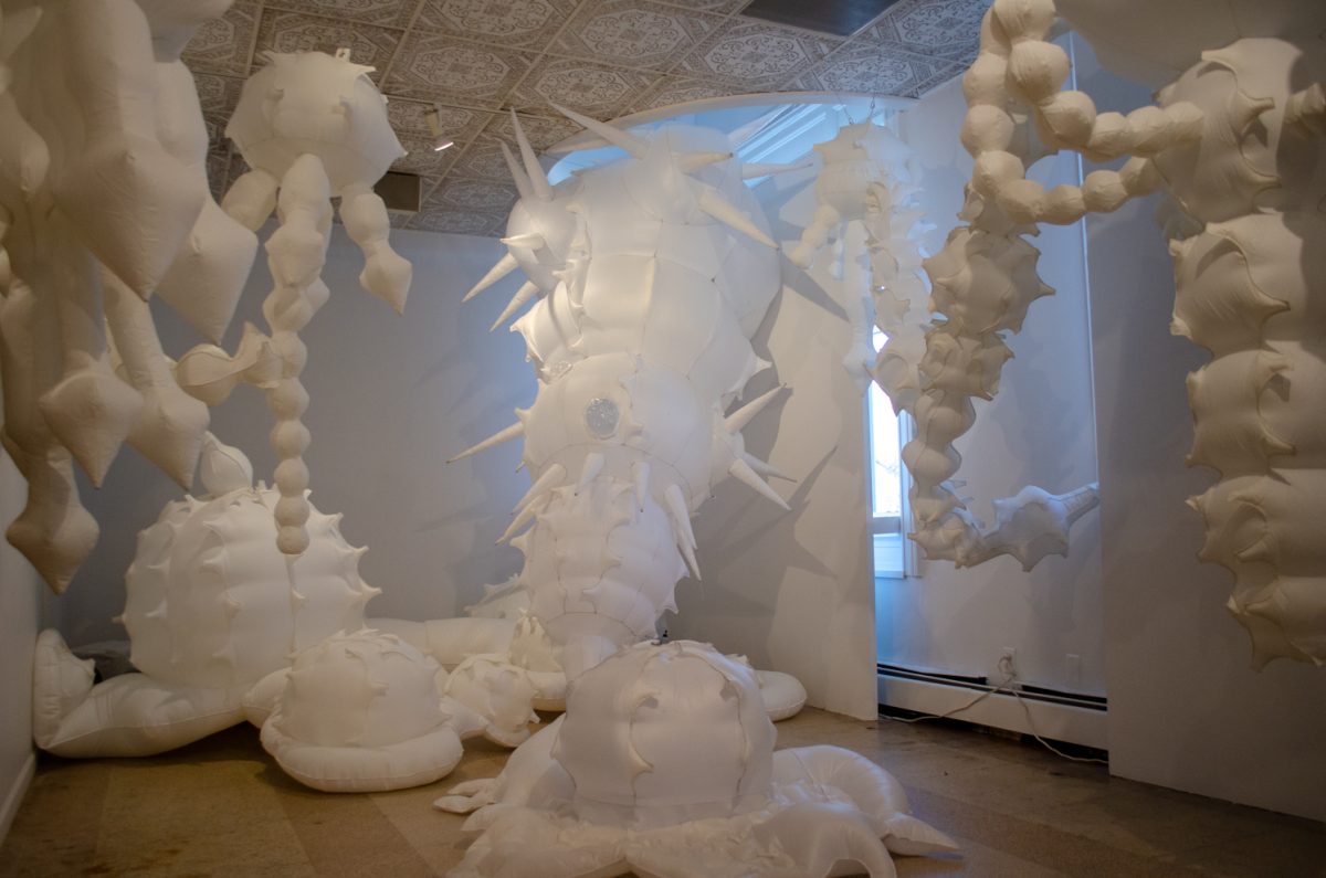 Inflatable sculptures sit on display as a part of the "Installation Nation" exhibit at the Museum of Art Fort Collins Jan. 24.