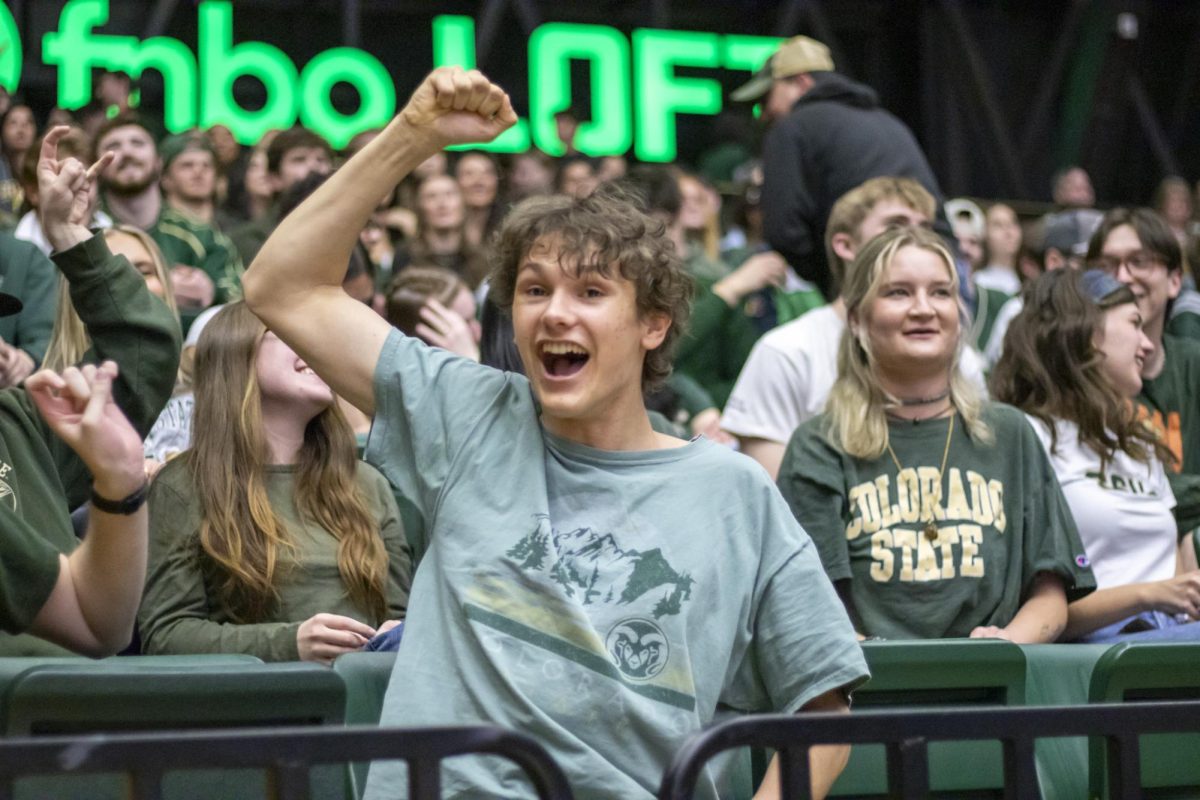 Fans cheer on Colorado State University men's basketball during their game against San Jose State University in Moby Arena Feb. 7. CSU won 65-57, breaking out of a string of losses. 