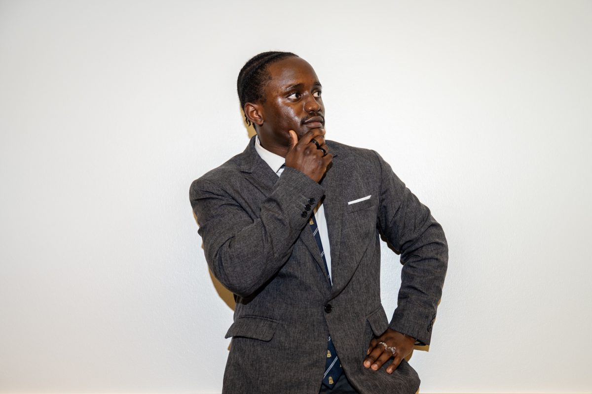 Associate Students of Colorado State University vice presidential candidate Abraham Mapatano poses for a portrait Feb. 18.