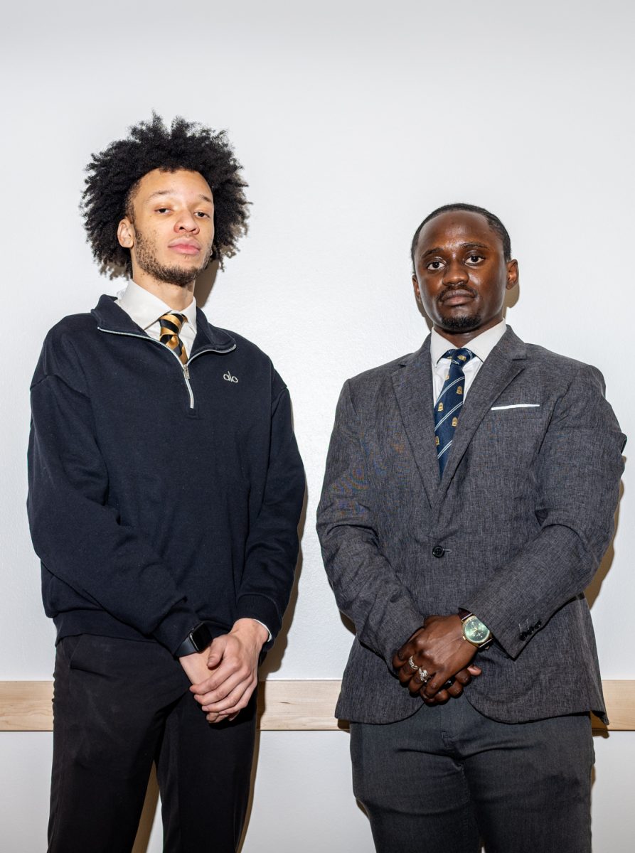 Associate Students of Colorado State University presidential and vice presidential candidates Jakye Nunley and Abraham Mapatano pose for a portrait Feb. 18.