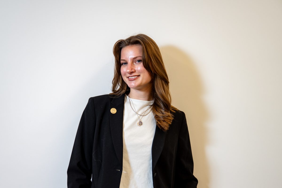 Associate Students of Colorado State University vice presidential candidate Miriam Hill poses for a photo Feb. 19.