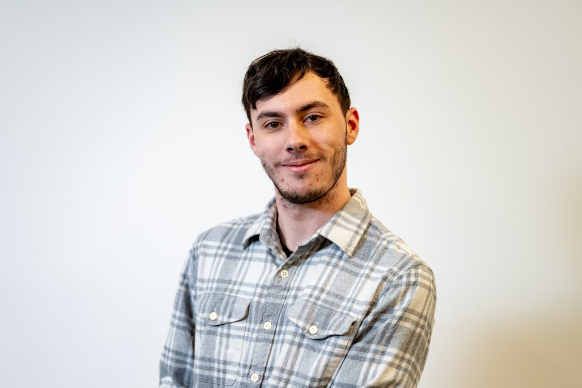 Associate Students of Colorado State University speaker of the senate candidate Gavin LeCerf poses for a photo Feb. 19.