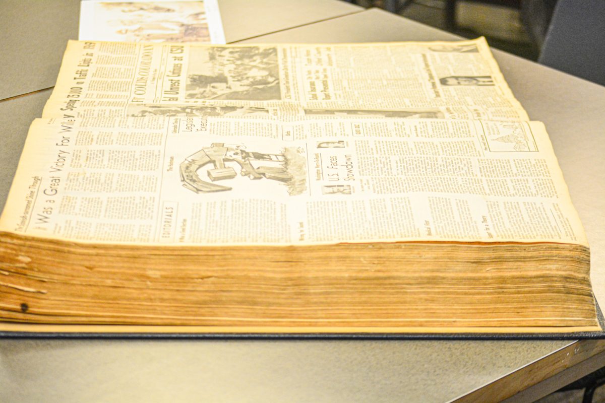 A book of historical events in Fort Collins on display at the Black History event at the Museum of Discovery Feb. 20. These archives contain thousands of historic photographs, transcripts and maps of Fort Collins, Larimer County and Colorado. 