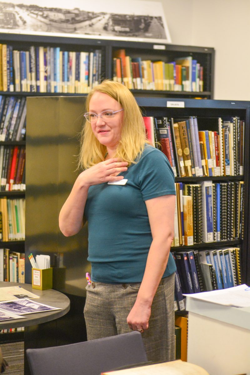 Lesley Struc the curator of archives at the Museum of Discovery passionately talked about the black history archives to the crowd Feb. 20. "I think it's just a way for people to learn something new and also find out that we have this resource here" Lesley states "It's just a way of sharing a history that we don't always see, it doesn't get always as much attention just bringing a full story to life in Fort Collins." 