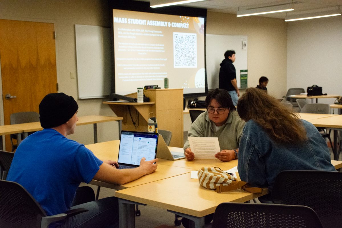The People United, a student activist organization recently formed at Colorado State University, meets in Willard O. Eddy Hall for their second official meeting Nov. 17, 2025.