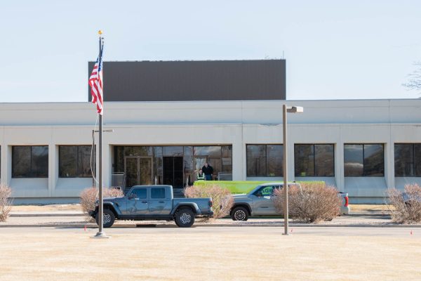 A building that was formerly occupied by Carestream Health and now owned by Global AI sits in the sun Feb. 5.