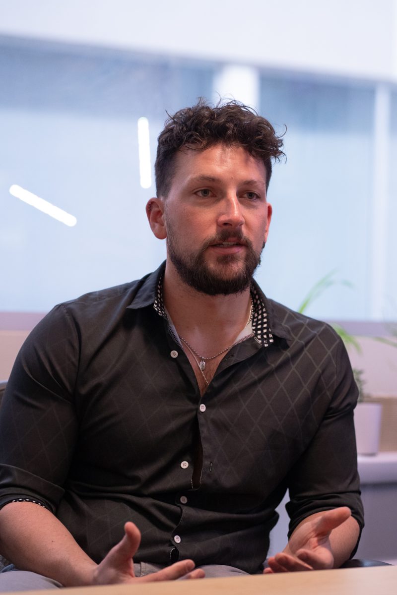 Colorado State University Assistant Professor of Psychology Keaton Fletcher explains his work researching humanistic perspectives in the workplace Feb. 25. 