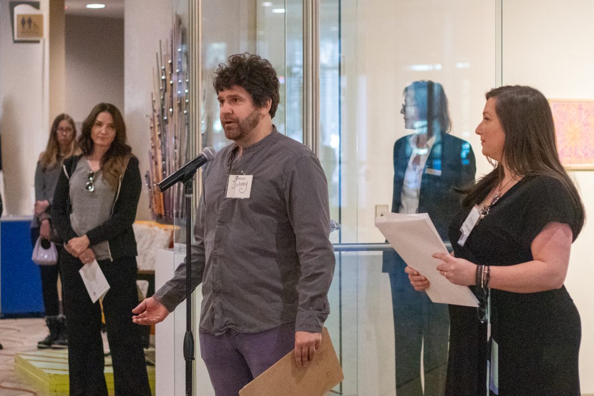 Johnny Plastini, Associate Professor and Area Coordinator of Printmaking at Colorado State University announces the winners of "Under Pressure" part of the 2026 National Printmaking Exhibition at the Lincoln Center March 7. Plastini selected and judged the artworks on display.