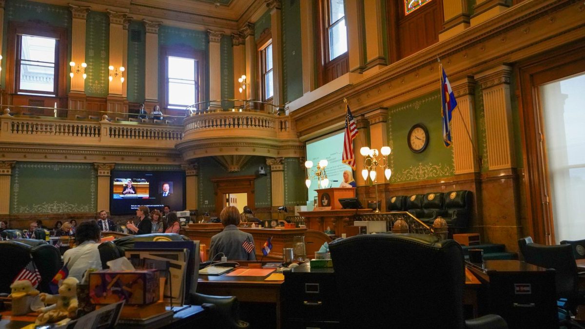 The Colorado General Assembly sits in the House of Representatives chambers March 31. 