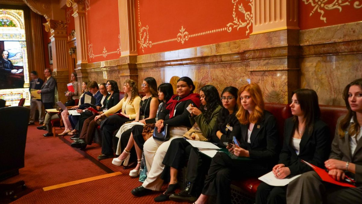 Members of the Associated Students of Colorado State University and guests attend Day at the Capitol March 31. ASCSU planned and organized the event, and all students were invited. 