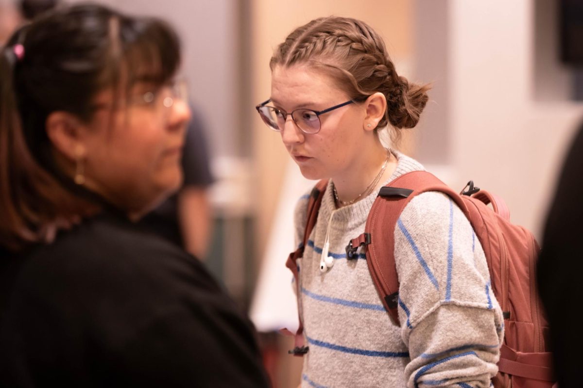 Colorado State Universisty student participates in the Civic Engagement Fair in the Lory Student Center, March 9.