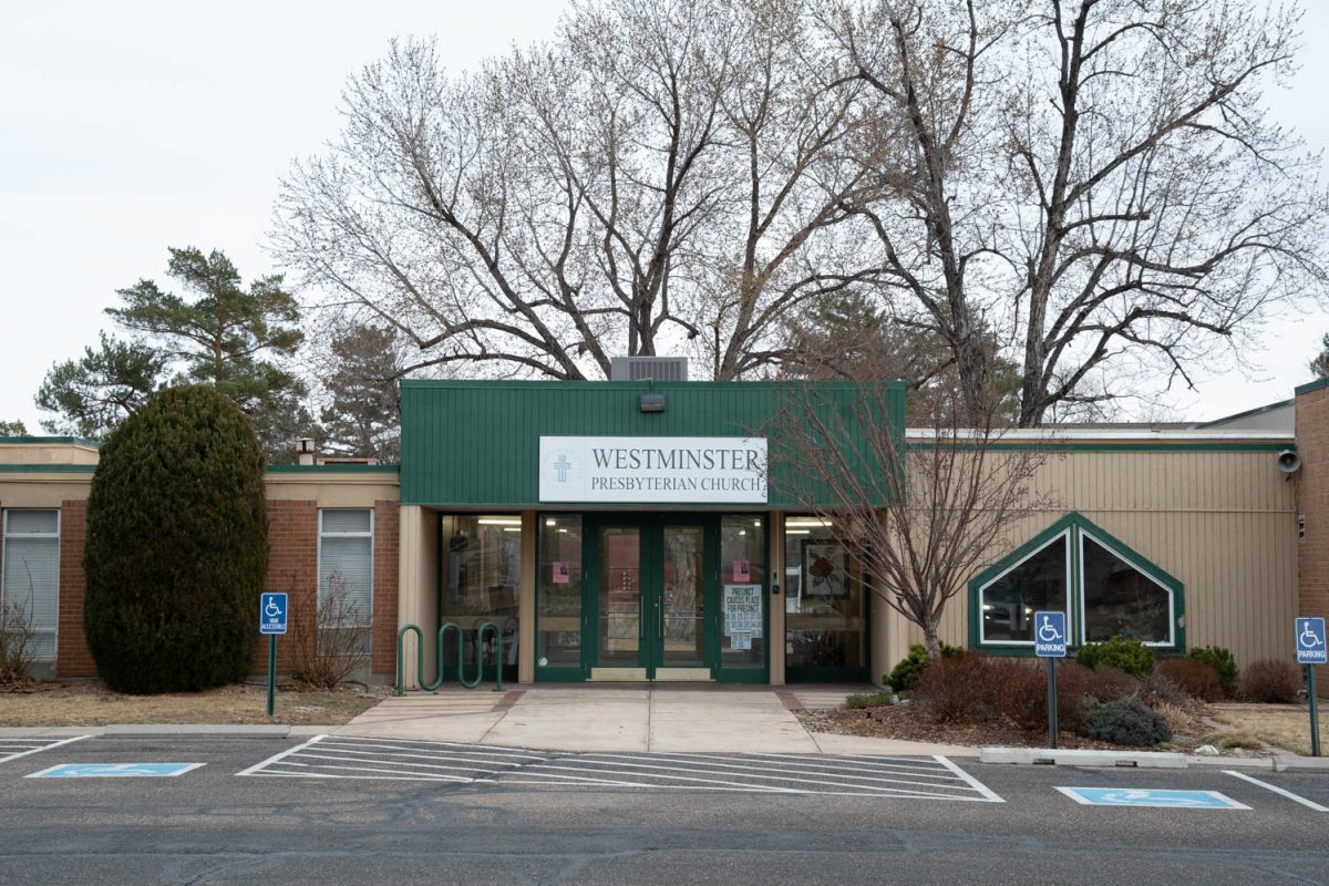 The doors of the Westminster Presbyterian Church face West March 4.