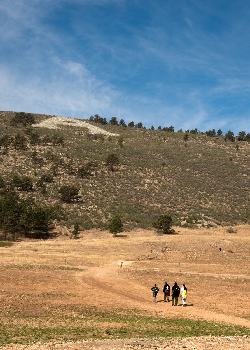 The big "A" recieves visitors up the Maxwell Natural Area Trail April 11.
